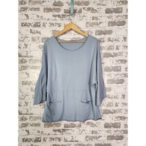 Fresh‎ Froduce Shirt Size XS Small Light Blue Coastal Pockets